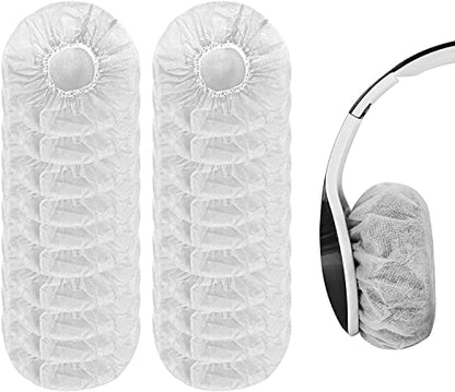 Fancystyle Pack of 200 Disposable Headphone Covers Sanitary Earpad Covers | White 11cm