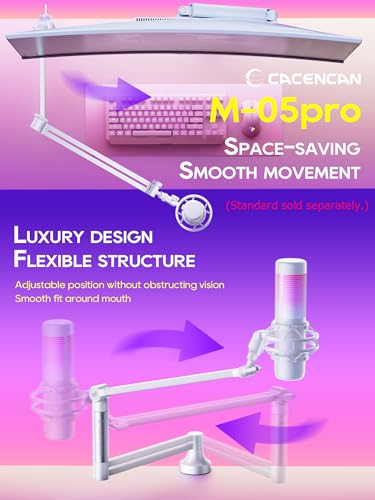 Mic Stand Adapter for 3/8" HyperX QuadCast Boom Armr(white) - color: QuadCast dapter (white)