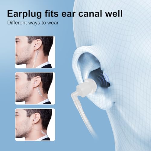 Earpiece for Motorola 2-PIN Walkie Talkie with PTT/Mic