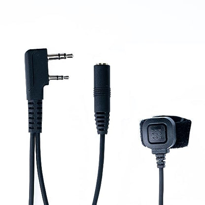 BTECH Universal 2-Pin K1 to 3.5mm Audio Adapter with One-Touch PTT – Premium Compatibility with BaoFeng, Kenwood Radios & 3.5mm Headsets with in-Line Mics