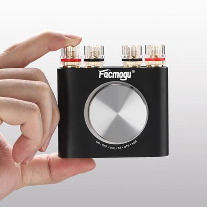 Facmogu M6 200W Mini Bluetooth 5.0 Audio Power Amplifier, 100Wx2 Dual Channel HiFi Stereo Mini Speaker AMP w/Optical/AUX/BT Input, Home Audio Wireless Amplifier Receiver with 24V Power Supply - Black - color: Black, size: 100W+100W