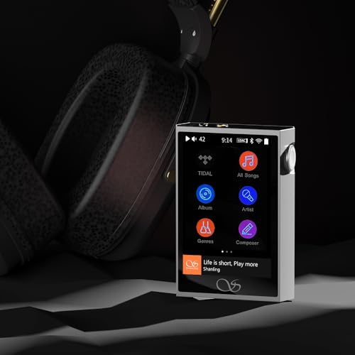 SHANLING M1 Plus Protable Hi-Fi Music Player M1Plus High-Definition Lossless MP3 Player ES9069Q DAC Dual SGM8262 Amplifier PCM768 DSD512 Bluetooth 5.2 LDAC WiFi DLNA Airplay Silver - color: Silver