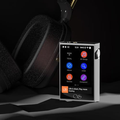 SHANLING M1 Plus Protable Hi-Fi Music Player M1Plus High-Definition Lossless MP3 Player ES9069Q DAC Dual SGM8262 Amplifier PCM768 DSD512 Bluetooth 5.2 LDAC WiFi DLNA Airplay Silver - color: Silver