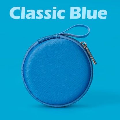 Ginsco Mini-Portable Hard Shell Earbuds Case for Apple EarPods Headphones USB-C Wired Ear Buds/Skullcandy Jib Wired Earbuds/Samsung Galaxy Wired Earbuds, Travel Case for Earphones Earplugs (1, Blue) - color: Blue