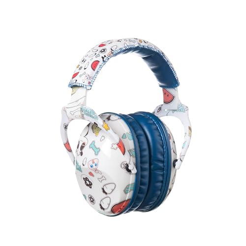 Kids Ear Protection Safety Ear Muffs, NRR 25dB Noise Reduction Children Earmuffs, Hearing Protectors for Sleeping, Studying, Airplane, Concerts, Fireworks-Panda with Blue Band - color: Blue Band Panda