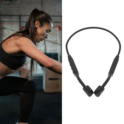 Bone Conduction Headphones, Open Ear IPX8 Water Proof Swimming Earphone, Lightweight Sports Noise Cancellation Headset for Running Cycling