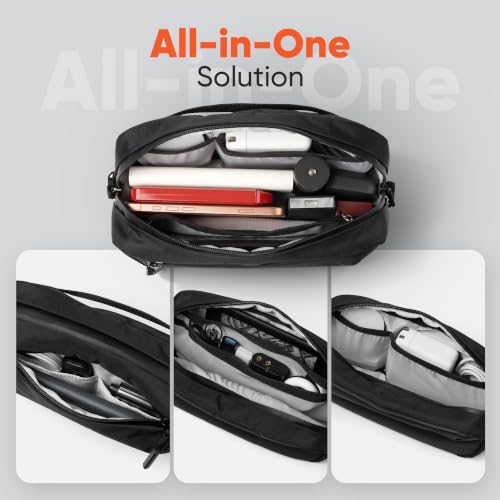 VULKIT Electronic Organizer Bag for Travel, Water Resistant & Scratch Resistant, Tech Pouch Storage Bag for Cables, Charger, Cord, Power Bank, Accessories & Travel Essentials
