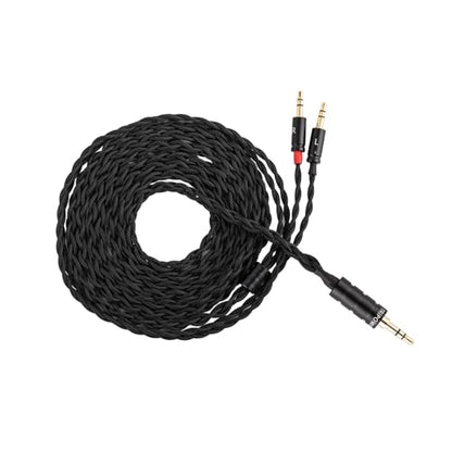 Linsoul Tripowin Nova 2M Over-Ear Monitor Headphone Cable | 4-Strand Silver Foil/OCC Hybrid Upgrade Cable , Dual 3.5mm to 4.4mm/3.5mm/XLR Plug, for Musicians Audiophiles, 3.5mm, Black - style: 3.5mm