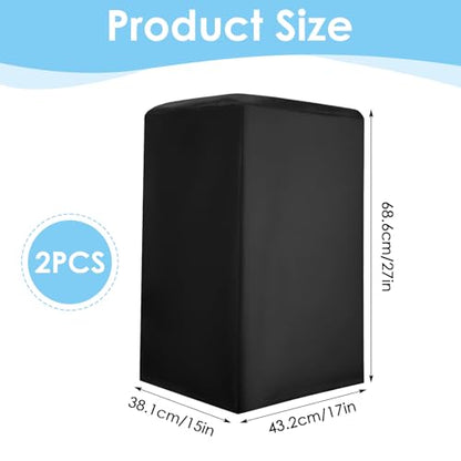 Speaker Cover, Outdoor Speaker Covers for PA/DJ Lightweight Powered Speaker, UV Protection Water Resistant Dustproof 210D Oxford Cloth Speaker Covers (2 PCS) (Black, 12 Inch) - size: 12 Inch