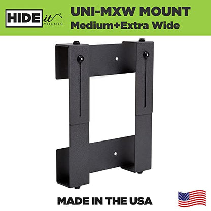 HIDEit Mounts Uni-MXW Mount - Patented in 2015 - Adjustable Medium Extra Wide Device Wall Mount, Hide Your Cable TV Box, Video Game Consoles, Receivers, Cable Boxes, Gaming PCs and More - size: USA Made Medium Extra Wide
