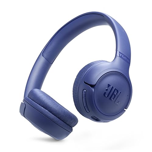 JBL Tune 530BT - Wireless on-Ear Bluetooth 6.0 Headphones with Powerful Pure Bass Sound, 2 beamforming mics for Perfect with Expo Gear Over-Ear Weather-Resistant Protective Hard-Shell - color: Blue