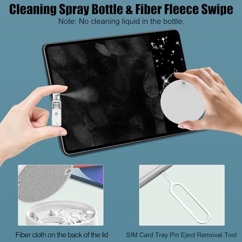 VICHYIE 20 in 1 Multifunctional Cleaner Kit for Electronic Devices (White) | Keyboard Cleaning Brush, Headphones Cleaner Kit for AirPods, Multi-Tool for Cleaning Laptop, Earbuds, Camera, Cellphones - color: White