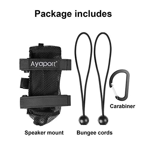 Ayaport Speaker Mount Holder Golf Cart Speaker Strap Fits Most Portable Sound Bar Round Cylindrical Speakers Radio, Golf Cart Accessories Applicable to Railing, Frame, Bike Handlebar (Small) - size: Small