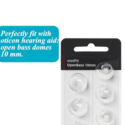 for Oticon Hearing Aid Supplies,Open Bass 10MM/20PCS,Hearing Aid Domes - size: 10MM OPEN BASS VENT