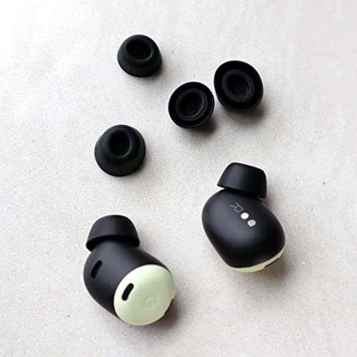A-Focus [6 Pairs] Pixel Buds Pro 【 Memory Foam & Silicone 】 Ear Tips, Soft Replacement Comfortable Earbuds Eartips Gel Compatible with Google Pixel Buds Pro 126724 Black