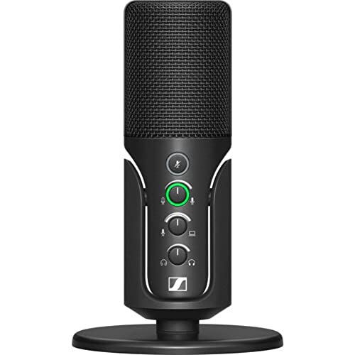 Sennheiser Profile USB Condenser Microphone with Desktop Stand Bundle with Kellards Pop Filter and 5-Pack Cleaning Wipes