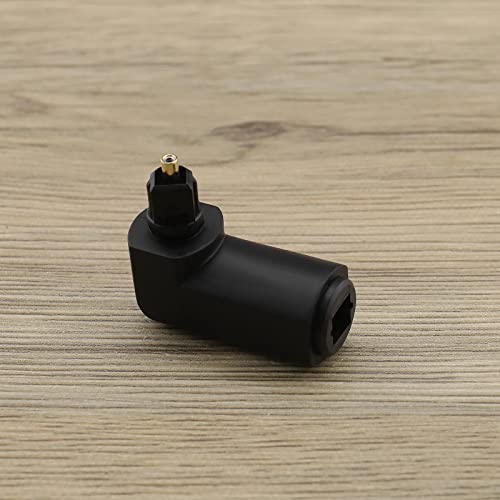 ECSiNG 2Pcs Optical 90° Right Angle Adapter Optical Audio Connector Adapter Electrical Accessories for HDTV Home Theater System Sound Bar 33.5mm