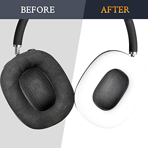 SOULWIT Sweat Ear Cover for AirPods Max - White | Sweat Proof Silicone Cover for Gym Exercise, Easy to Clean, No Sound Quality Loss - color: White