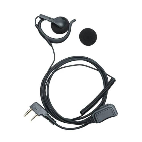 Walkie Talkie Earpiece with PTT Mic 2-Pin K-Type Headset Compatible with Baofeng UV-5R UV82 UV82HP BF-F8HP BF-888S Retc RT21 RT22 RT68 H777S Kenwood NX-1300 TK-3140 Two Way Radios,2 PCS ﻿