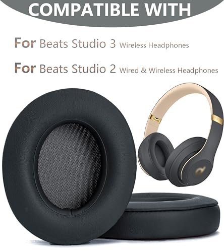 Replacement Ear Pads Compatible with Beats Studio 3 Wireless Titanium Color - color: Titanium Color