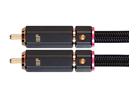 Monoprice - 138075 RCA to 2 RCA Pigtail Cable - 6 Feet - Black, M/Gold Plated Connectors, Double Shielded with Copper Braiding - Onix Series - size: 6 Feet, style: RCA to 2x RCA