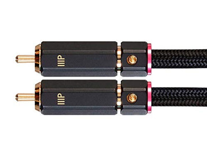 Monoprice - 138075 RCA to 2 RCA Pigtail Cable - 6 Feet - Black, M/Gold Plated Connectors, Double Shielded with Copper Braiding - Onix Series - size: 6 Feet, style: RCA to 2x RCA