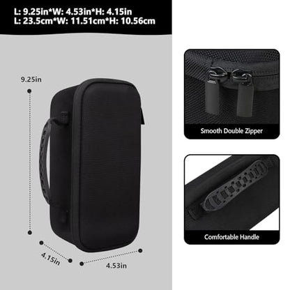 Carrying Case for Blue Tees Golf Player+, Player Pro GPS Speaker | Hard EVA Shell, Shockproof, Water Resistant, Scratch Resistant, Mesh Pocket for Charging Cable & Accessories, Black - color: Black