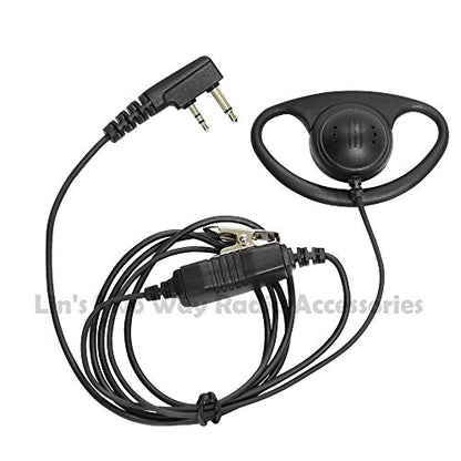 VBLL D Shape Ear Hook Earpiece with PTT Microphone Headset for IC-F3011 IC-F4011 IC-F3001 IC-F4001 IC-F1000 IC-F2000 IC-F3210D IC-F4210D IC-F3230D IC-F4230D IC-T70A V80 Radio
