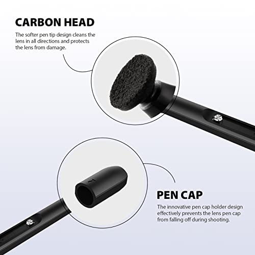 VSGO V-P01E Camera Lens Cleaning Pen with Carbon Tip and Retractable Brush | Dry, Liquid-Free Cleaning for Fingerprints and Smudges; Compact Format for Camera Bags and Travel