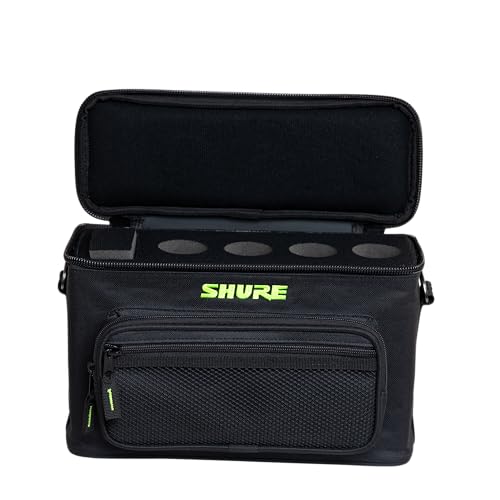 Shure by Gator Padded Microphone Bag that Holds Up to 4 Mics; (SH-MICBAG04) - style: Holds 4 Mics