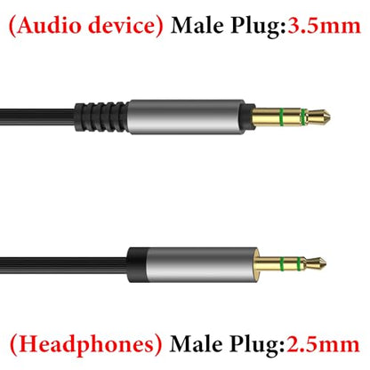 GEEKRIA Audio Cable Compatible with Bose QuietComfort Ultra/45/35II/35/25, 700 Headphones, 3.5mm to 2.5mm Replacement Stereo Cord (4 ft / 1.2 m)