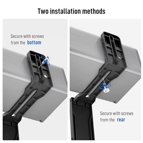 No Drilling Soundbar Mount,Adjustable TV Top Shelf Compatible with Samsung,LG,Vizio,Bose,JBL,Sonos,Universal Floating Bracket Holds up to 11 lbs,Black