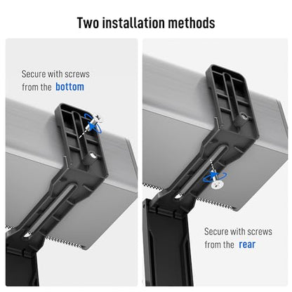 No Drilling Soundbar Mount,Adjustable TV Top Shelf Compatible with Samsung,LG,Vizio,Bose,JBL,Sonos,Universal Floating Bracket Holds up to 11 lbs,Black