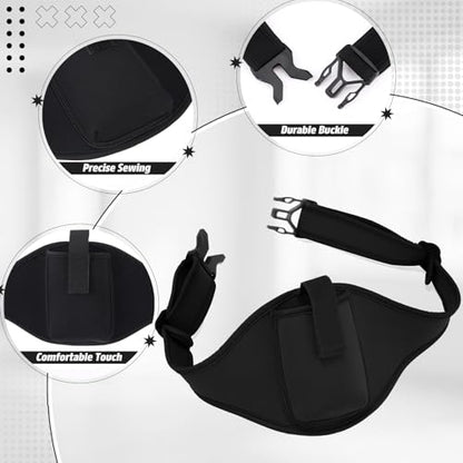 Foilswirl 2 Pack Mic Belt for Fitness Instructor Microphone Belt Holder Adjustable Carrying Pouch Waistband Bag Case for Theatre, Speaker, Singers, Teaching (Black, Gray) - color: Black, Gray