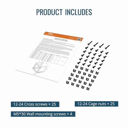 Tecmojo 18U Wall Mount Server Rack, Open Frame Network Rack for 19" Computer/AV/Data/IT/Media Equipment, 24" Depth, 16" Apart Mounting Holes, Swing Gate, Square and Tapped Holes - size: 18U/24" Depth (New)