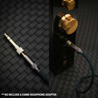 4.4mm Headphone Cable High Purity Copper Plated with Gold Foil Replacement Cable Compatible with Hifiman Sundara,Ananda,Arya,He400se,1.5m,Dual 3.5mm to 4.4mm