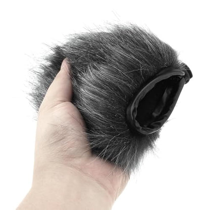 Mic Windscreen Set 3pcs Furry & Foam Microphone Cover Windscreen and Foam Cover Fit for AT2020 AT2035 AT2050 AT2500 AT4040