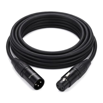 NANYI XLR Male to Female Microphone Cable, 3-Pin, DMX Patch Cord, 5ft, - size: XLR Male To Female-5FT
