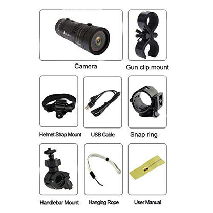Shotgun Camera,1080P Full HD Action Video Cam for Clay Shooting and Hunting Helmet Sports Cam