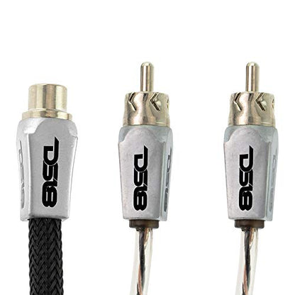 1 Female to 2 Male RCA Y Connector - 100% Copper OFC - Black & Red - Level 3 by HQRCA-1F2M - style: RCA - 1 x Female to 2 x Male (Black)