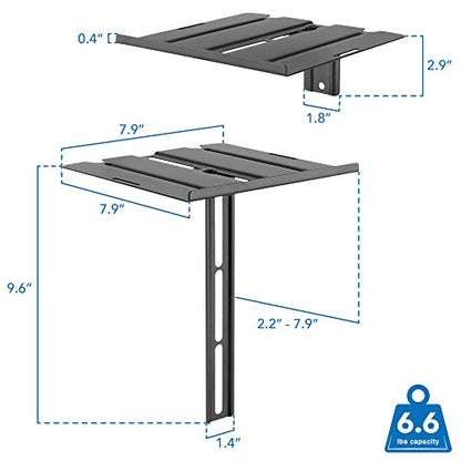 Mount-It! Floating TV Shelf – Dual Wall or TV Mountable AV Shelf – for Cable Boxes, Streaming Devices & Consoles – Steel with Vents & Safety Lip – Easy Installation – Space-Saving Design (6.6 lbs)