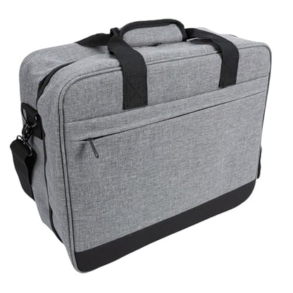 LiebeWH Mixer Travel Bag, Canvas Audio Mixer Carrying Case with Multi Pockets, Padded Interior, Adjustable Shoulder Strap for DJ Podcast Recording Gear and Cables