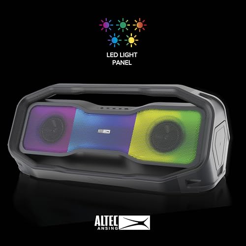 Altec Lansing - Portable Bluetooth Speaker, Waterproof IP67 - color: Black