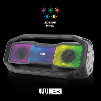 Altec Lansing - Portable Bluetooth Speaker, Waterproof IP67 - color: Black