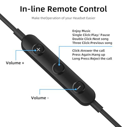 Wired Earbuds Headphones for Chromebook ThinkPad Laptops,3.5mm Plug | Noise Cancelling Ear Buds with Microphone,3,5mm Jack Earphones for Kindle Fire Tablet/Samsung A14 A15/Switch PC School,Black - color: Black