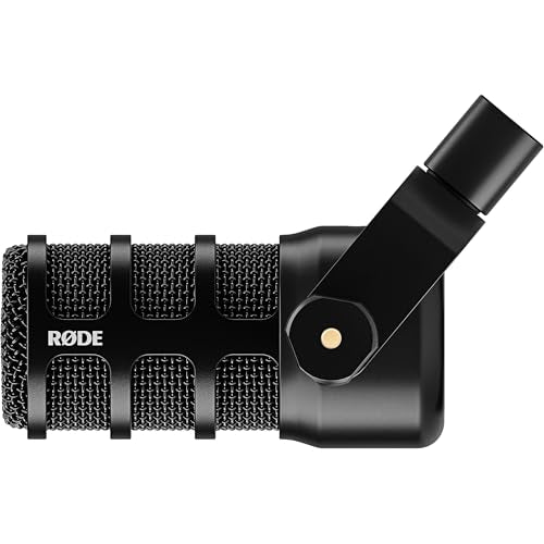 Rode PodMic USB Dynamic Broadcast Microphone Bundle with WS14 White External Pop Filter — XLR and USB-C, 24-Bit, Aphex DSP, Cardioid Studio Mic for Podcasting, Streaming, Voice Over, Broadcasting