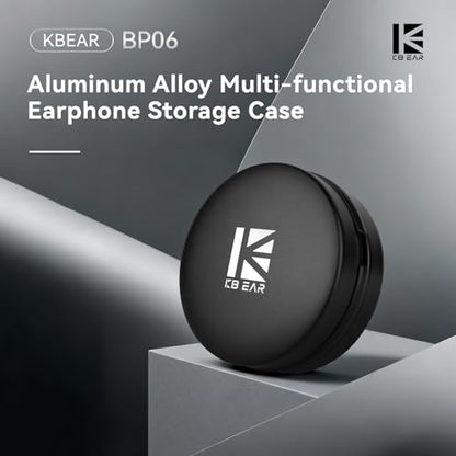 KBEAR BP06 IEMs Case, Portable Aluminum Alloy Earbuds Case, Hard Protective Travel Carrying in Ear Monitors Box for KZ ZS10 PRO, ZS12 PRO 2, ZAR, ZAS, ZA12, Castor, AS16-PRO, Zax, CCZ Melody (Black)