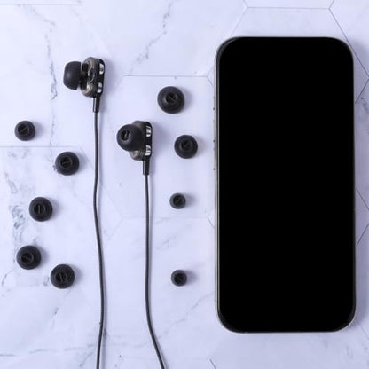 Extra Small Earbuds Tips Replacement Earbud Tips Soft Silicone Earbuds for in-Ear Headphones Extra Small Ear Tips for in Ear Earbuds(12 Pairs,Black)
