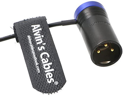 Alvin's Cables Low-Profile Audio-Cable for Sennheiser-EK-2000 XLR 3-Pin Male to Locking-3.5mm-TRS Right-Angle Balanced Cable for Sound Devices 633 688 Zaxcom Zoom Blue - color: Blue