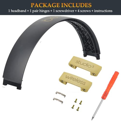 Beat Studio 3 Headband and Hinges Same as the OEM Arch Band + Hinge Repair Kit Compatible with Beats Studio3/A1914, Studio 2 Wired/Wireless (B0500/B0501), Studio Pro/A2924 Headphones (Shadow Gray) - color: Gray